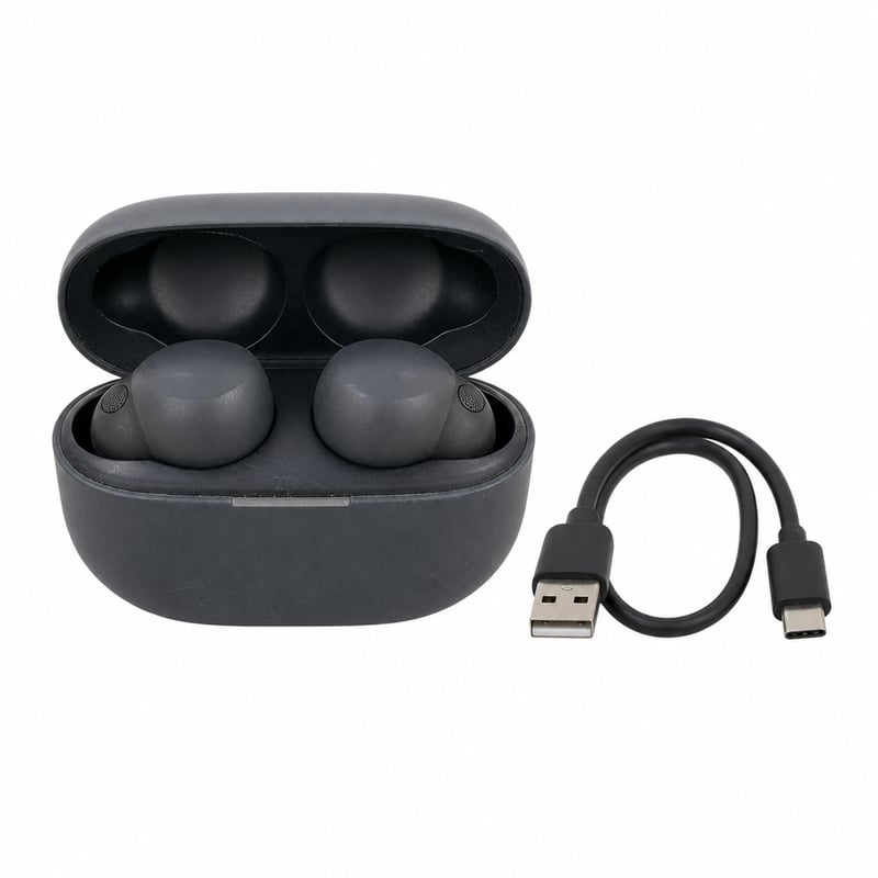 Sony LinkBuds S True Wireless zajszűrős fülhallgató Bluetooth Multipoint 20 óra fekete — gumiharangok nélkül (állapot: lásd a 2. képet)
