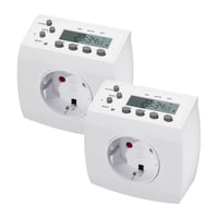 HBN Digitális Időzítő Készlet 2db - Heti Programozható Időkapcsoló 8 Kapcsolási Programmal, Véletlenszerű Funkcióval, 16A/3680W, Beltéri Has 1