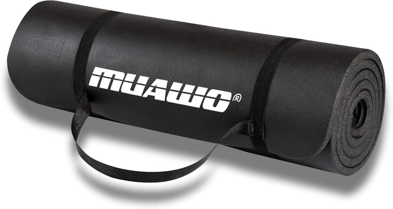 Muawo Prémium Fitness Matrac - Extra Vastag (1,5 cm) és Hosszú (190 cm) Csúszásmentes Edzőszőnyeg Jógához, Tornához, Kültéri-Beltéri Használ