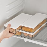 Műanyag ételtároló doboz szett - 6 db hűtőbe való, zárható, egymásba rakható doboz 3
