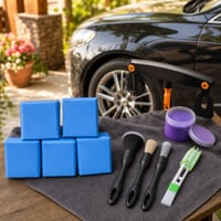 Set za njegu automobila: 5x glina za čišćenje + 4x četka + glava s četkom i strugačem + gel za čišćenje 1