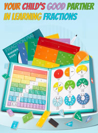 BLOOOK Mágneses Montessori Törtek Készlet - Matematikai Oktatóeszköz Általános Iskolásoknak 2