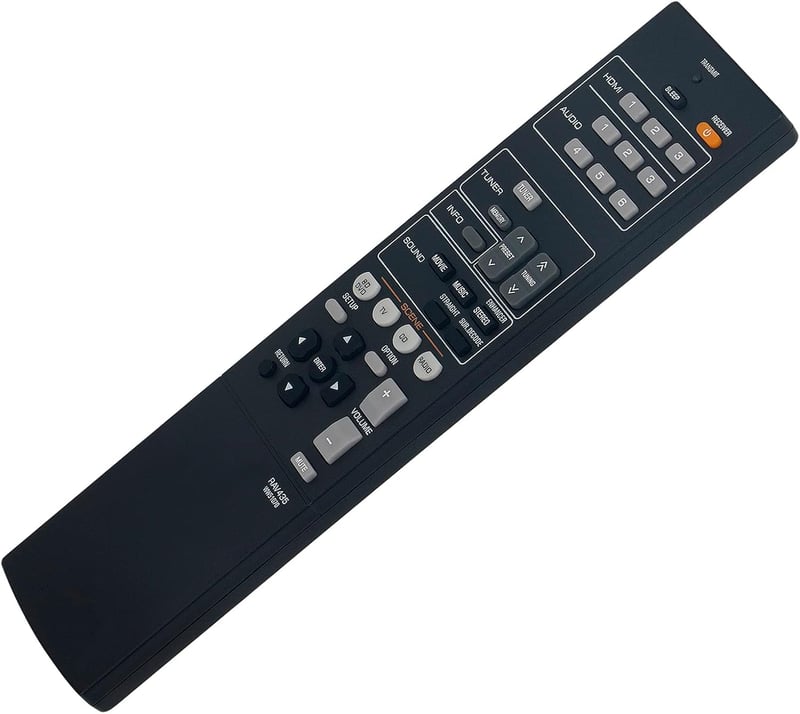 ALLIMITY Távirányító Yamaha Audio Rendszerekhez - RAV435 WW51070 HTR-2064 YHT-196 Kompatibilis - Ergonomikus Kialakítás - 10m Hatótáv