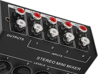 RCA Mini Passzív Keverő 4 Csatornás, Számítógéphez, Telefonhoz, CD-hez 9