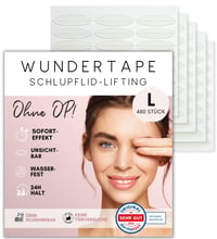 WUNDERTAPE Szemhéjemelő Csíkok - Vízálló, Átlátszó Szemhéjtapasz Csüngő Szemhéj Korrekcióhoz, Műtét Nélküli Szemhéjemelés, 24 Órás Tartás (4 1