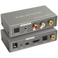 VEDINDUST HDMI ARC Adapter - Digitális-Analóg Audio Konverter SPDIF Koaxiális Optikai RCA Kimenettel, 3.5mm Jack, TV Hangkivezetés Erősítőhö 1