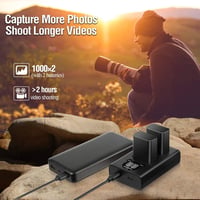 Sony NP-FW50 akkumulátor szett, 2db 1300mAh + USB töltő, A6000/A7/RX10 sorozathoz 2