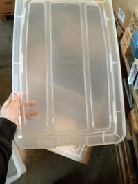 Cutie de Depozitare Transparentă cu Capac Iris Ohyama BSB-55 55L – Set de 2 bucăți (Set Parțial), Stivuibilă, cu Mânere, Plastic fără BPA 8