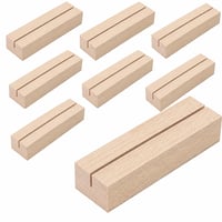 Suport pentru carduri din lemn WISYOK, 9 bucăți, pentru nunți și evenimente, 10x3x2 cm, suport natural din lemn pentru carduri de așezare 2