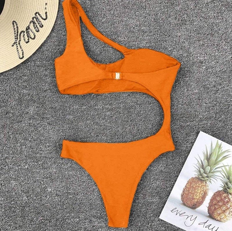 Ducomi Joy Monovállú Push Up Bikini Fürdőruha Brazil Alsóval, M-es