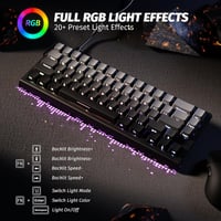 ATTACK SHARK X68 HE 8000Hz Gyors Mechanikus Gamer Billentyűzet, 0.01mm Pontosság, RGB Háttérvilágítás, Mágneses Kapcsolók, 60% Kompakt, PC/M 7