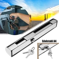 ANAJOY Rozsdamentes Acél Csónakmotor Zár 2 Kulccsal - Univerzális Lopásgátló Yacht/Motorcsónak/Horgászcsónak Külmotorokhoz (Ezüst) 2