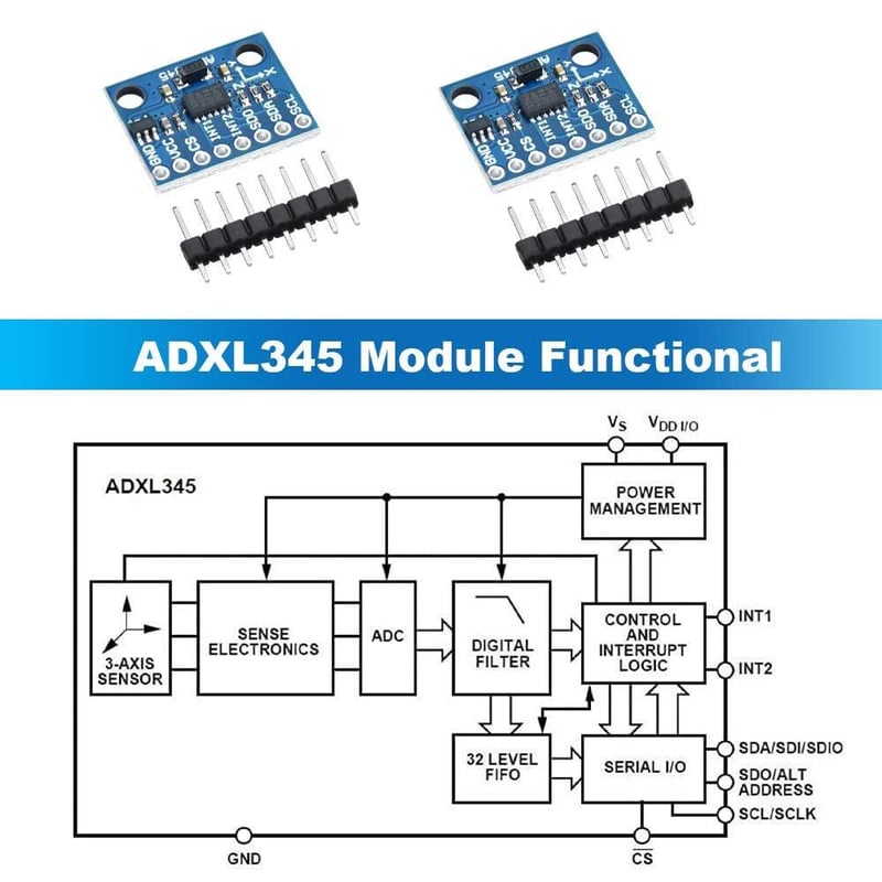 Arduino ADXL345 3D Gyorsulásmérő Modul GY-291