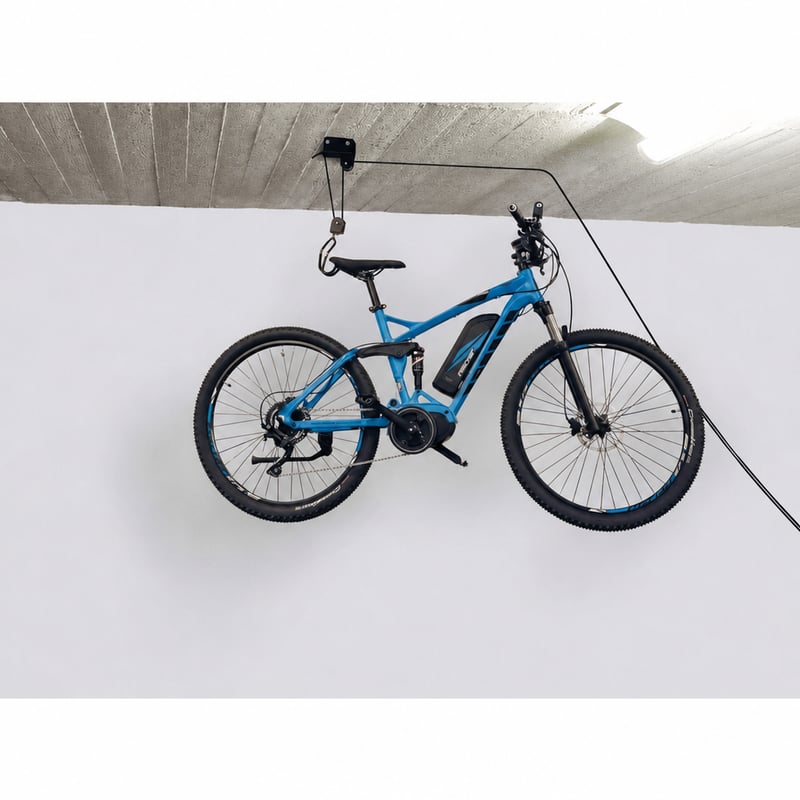 Fischer Fahrradlift Profi Plus stropni nosač za bicikl - nosivost 57 kg — nedostaje 1 element za vješanje (stanje: vidi 2. sliku)