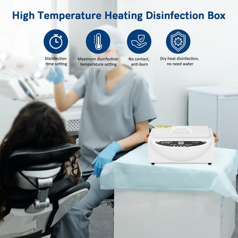 Xverycan 500W Forrólevegős Sterilizáló Készülék 250°C - Száraz Hősterilizátor Szépségszalonoknak, Köröm, Kozmetikai és Fodrászati Eszközökhö - 500 W