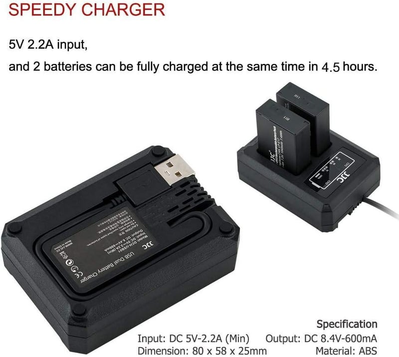 Canon LP-E6/E6N USB töltőadapter EOS R7, 5D, 6D, 7D, 90D kamerákhoz - Bontott
