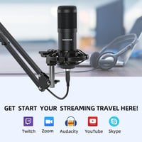 SUDOTACK USB Gaming Mikrofon Kondenzátor PC Streaming Podcast Felvételhez 6