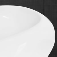 ECD Germany Kerek Mosdókagyló - 350 x 120 mm - Fehér Kerámia - Modern Fürdőszobai Mosdó - Padlóra Szerelhető - Lefolyó Nélkül 6