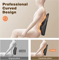 Careboda Nyak- és Hátmasszírozó Melegítő Funkcióval, 3D Shiatsu Masszázspárna 3 Sebességgel, Autós és Otthoni Használatra, Ajándéknak is Tök 2