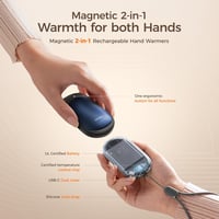 OCOOPA Tölthető Kézmelegítő Szett, 2db Mágneses Zsebméretű Melegítő, 5000mAh, Ultrakönnyű, 3 Hőfokozat 53°C-ig, Kempinghez, Raynaud-szindróm 5