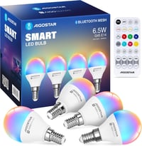 Aigostar E14 Mesh okos izzó Alexa-kompatibilis RGB LED 4db távirányítóval - 6.5w 4 Stück, G45 E14 1