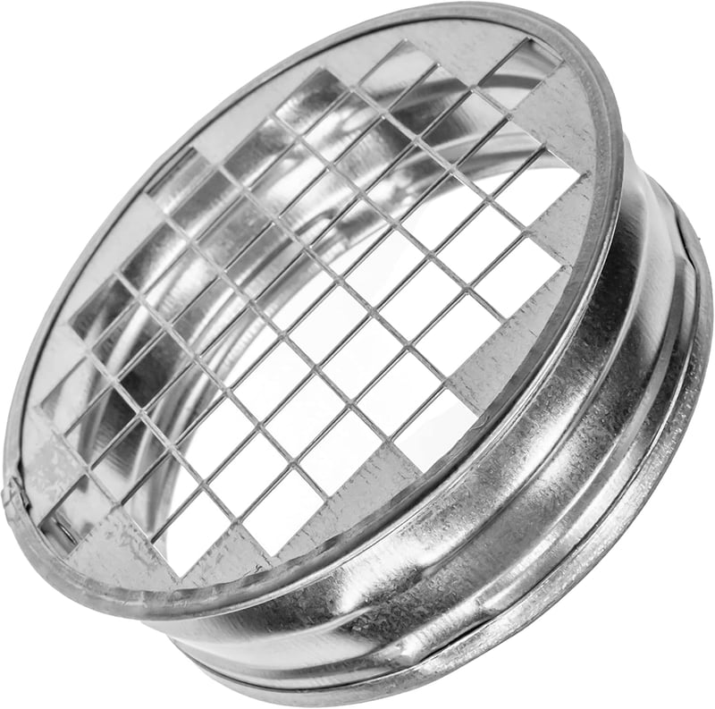 Vent Systems 100 mm Kerek Horganyzott Acél Szellőzőcső Fedél Alumínium Hálóval - Csővég Sapka Szárítóhoz, Fűtéshez, Légkondicionálóhoz - Kül