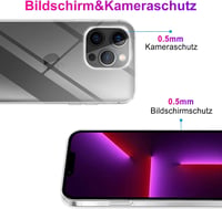 Apple iPhone 13 Pro Max Átlátszó Ütésálló Szilikon Védőtok 3