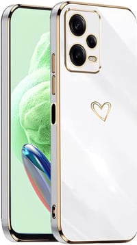 Xiaomi Redmi Note 12 Pro 5G Fehér Szíves Lányos Vékony TPU Tok 1
