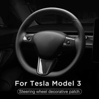 Tesla Model 3 Y kormányvédő keret - Fekete szénacél, 2017-2020 modellekhez 5