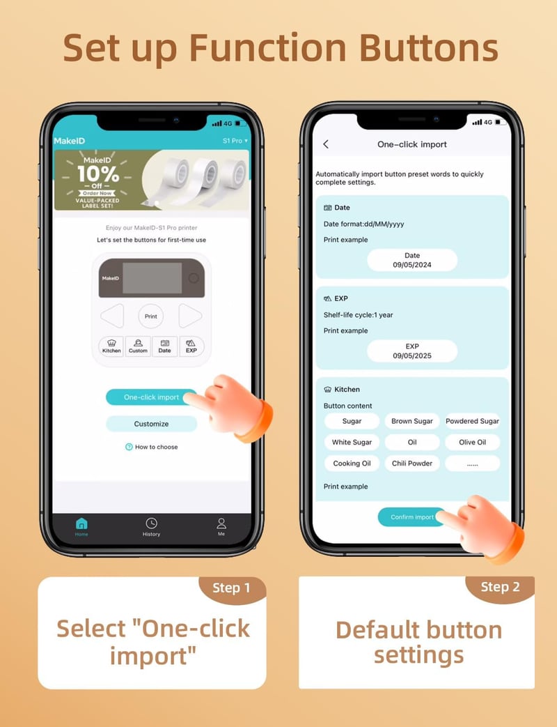 Makeid S1 Pro Bluetooth címkenyomtató - Gyors, tintamentes, LCD kijelzős