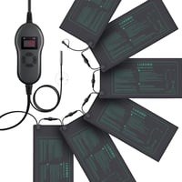 Luxbird fűtőszőnyeg termosztáttal - 6 db vízálló melegítőlap üvegházi növényekhez, 30W 1