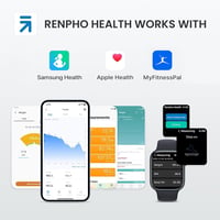RENPHO Bluetooth Testzsírmérleg USB Töltéssel, 180kg-ig 4