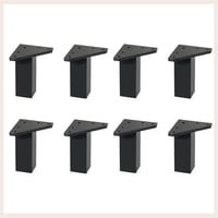 Kukicu Bútorlábak - 8 db Fekete Négyzet Profilú (40x40 mm) Bútorláb Szett - 8 cm Magas - Csavarokkal - Modern Stílusú - 200 kg Teherbírás 6