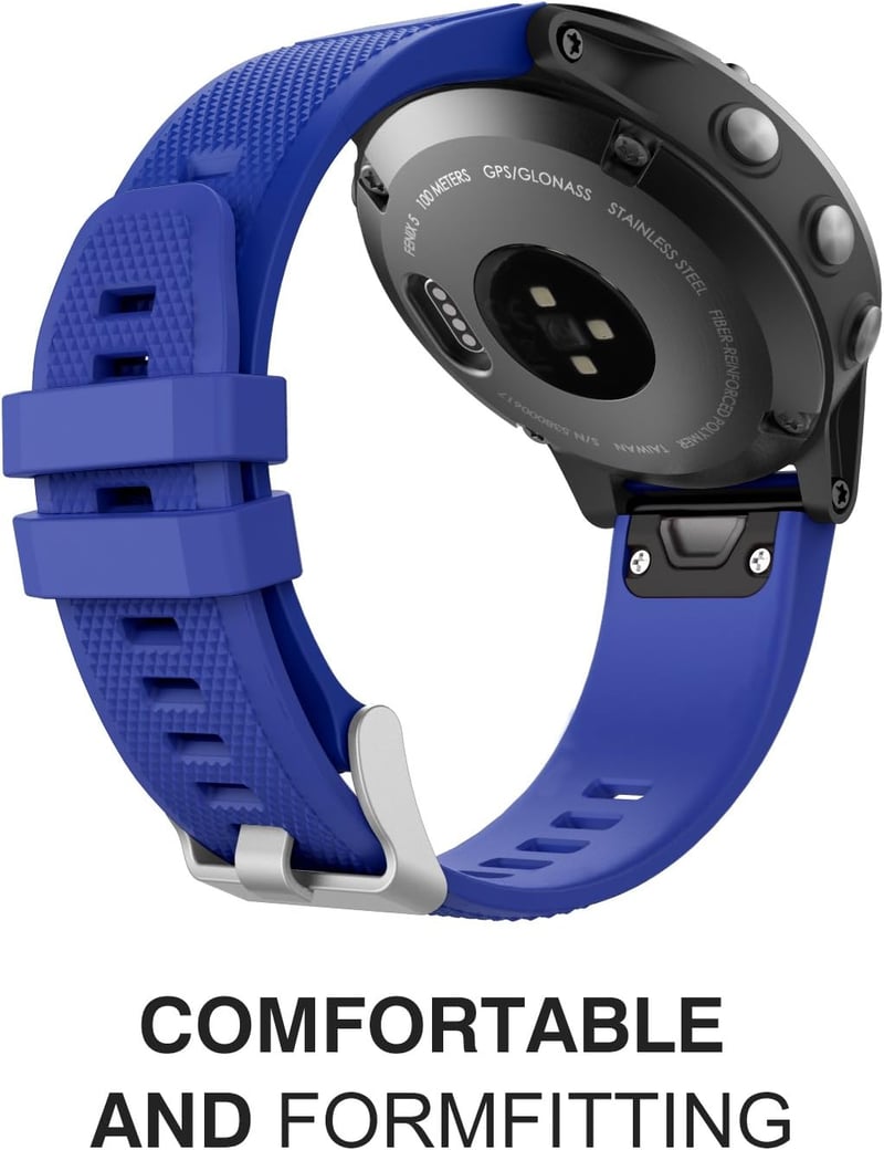 MoKo 22mm Szilikon Óraszíj Garmin Fenix 5/6/7, Forerunner 935/945/955/965, Approach S60/S62/S70 Okosórákhoz - Gyorscsatlakozós Csuklópánt, K