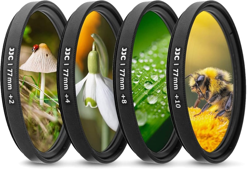 JJC 77mm-es makrószűrő készlet (+2,4,8,10) Sony A6600 A6500 A6400 A7C és 24-105mm objektívekhez