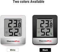 ThermoPro TP49 Digitális Mini Termo-Higrométer - Beltéri Hőmérséklet és Páratartalom Mérő Szobai Klímajelzővel, Fehér 8