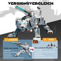 Celestial Wariors 25 cm-es Átalakítható Tigris Robot Játék Gyerekeknek - Fehér 7