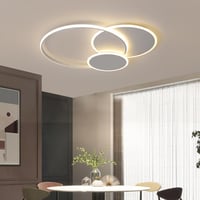 LXJCSM Modern Kerek LED Mennyezeti Lámpa 39W, 52cm, Fehér, Szabályozható 3000K-6000K, Távirányítós, 3400 Lumen, Nappali, Hálószoba, Gyereksz 5