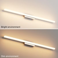 Klighten LED Fürdőszobai Tükörvilágítás 90 cm 20W IP44 Meleg Fehér 3000K Fali Lámpa Érintőkapcsolós 1300 Lumen Alumínium Modern 3