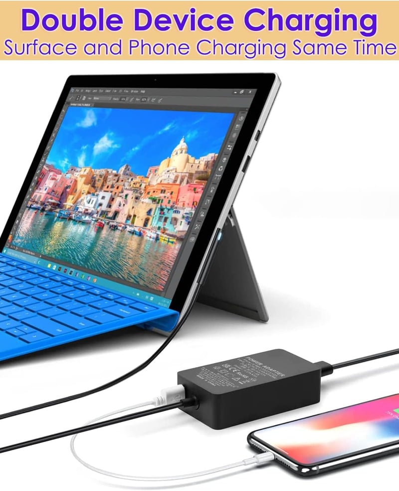 Microsoft Surface 102W töltő - Pro X, 7, 6, 5, 4, 3, Book, Laptop és Go modellekhez