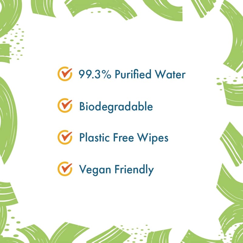 Aqua Wipes bio lebomló, vegán baba törlőkendő 99,3% vízzel - 672 db