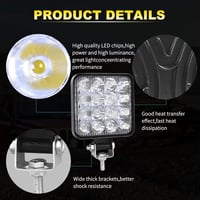 PICAA 48W LED munkalámpa, 4db, traktorhoz, baggerhez, terepjáróhoz, 12-24V 5