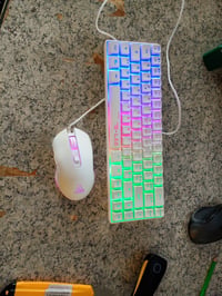 THE G-LAB Combo Hydrogen Gaming Billentyűzet és Egér Szett, 60% elrendezés, RGB háttérvilágítás, fehér, vezetékes, PC és laptop kompatibilis 2