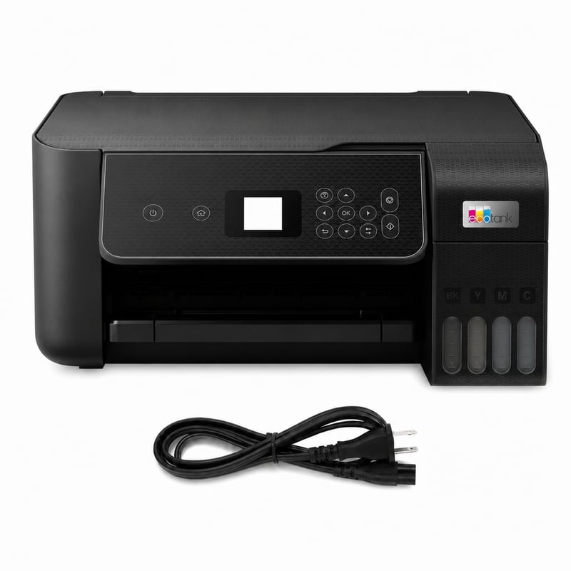 Imprimantă multifuncțională cu jet de cerneală Epson EcoTank ET-2870 A4 Wi-Fi - 3 ani — set de cerneală lipsă (stare: vezi a 2-a imagine)