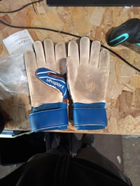 Mănuși de portar uhlsport Soft Pro pentru copii și adulți - mărimea 11, albastru/portocaliu/alb, respirabile, aderență bună, fixare la încheietură 3