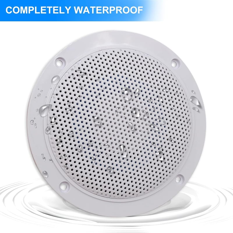Herdio 4 Colos Mennyezeti Hangszóró, Vízálló Bluetooth Kompatibilis, Süllyesztett Kivitel, Beltéri-Kültéri Használatra, Fedett Teraszokra 