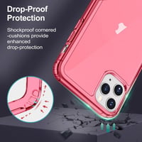 Apple iPhone 11 Pro Max Piros Áttetsző Szilikon Tok Beépített Állvánnyal 6