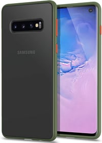Samsung Galaxy S10 Ütésálló Védőtok - Zöld, Matt Átlátszó Hátlappal 1