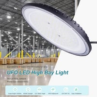 Fosingut 100W UFO LED Csarnokvilágítás - 144 LED, 10000lm, 6500K Hideg Fehér, IP65 Vízálló Ipari Lámpa Műhelyekbe, Gyárakba, Garázsokba 2