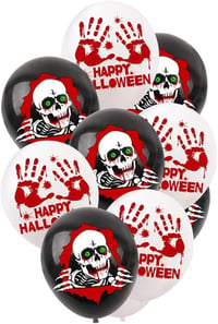 Jioenyue Halloween Parti Dekor Szett - Lufik, Zászlók és Füzér 5